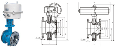 Qv347、Qv647、Qv947 V型調(diào)節(jié)球閥結(jié)構(gòu)圖